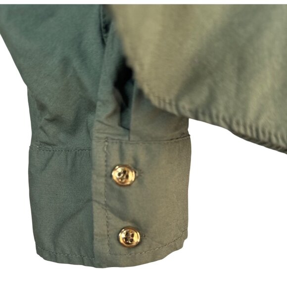 ZARA Womens XL Khaki Green Military Utility Cotton Jacket - Picture 8 of 15